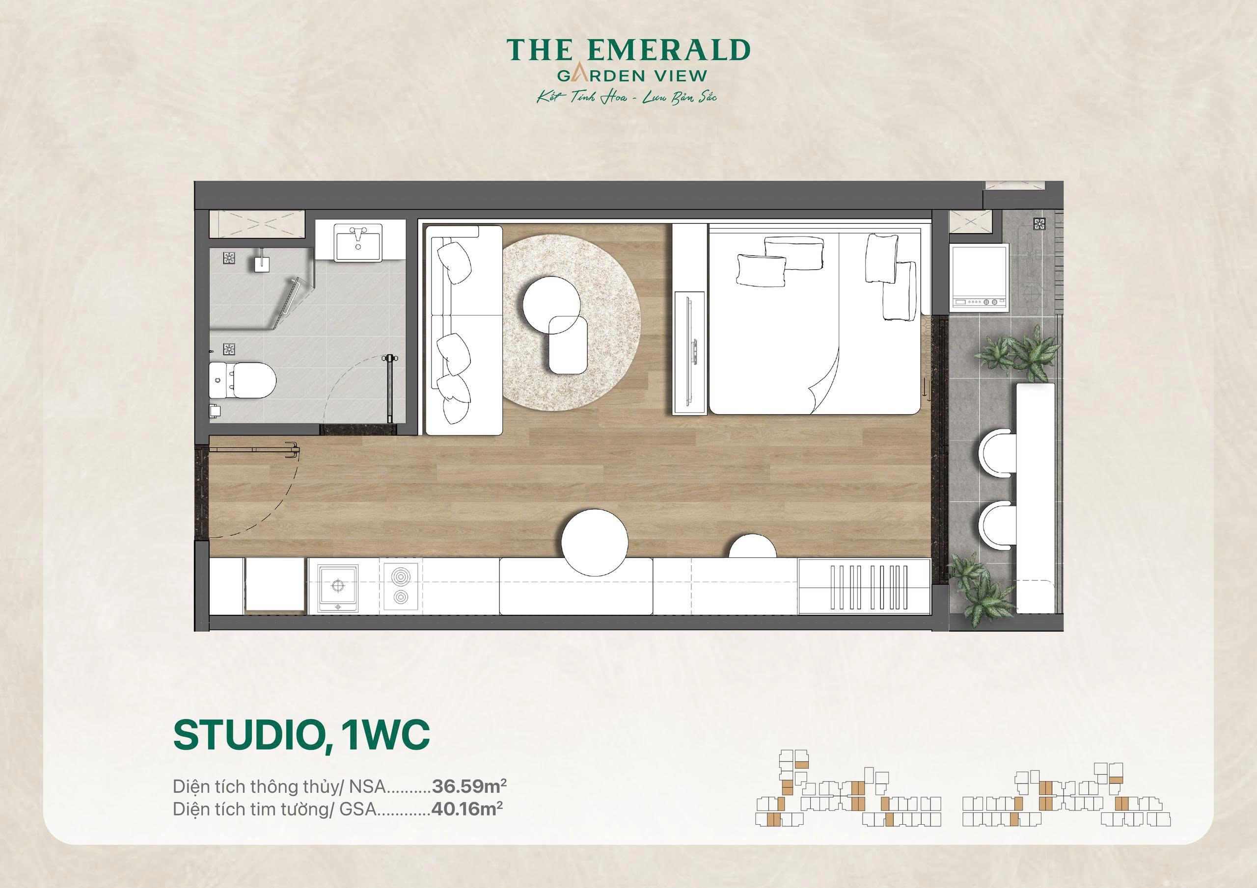 Studio The Emerald Garden View